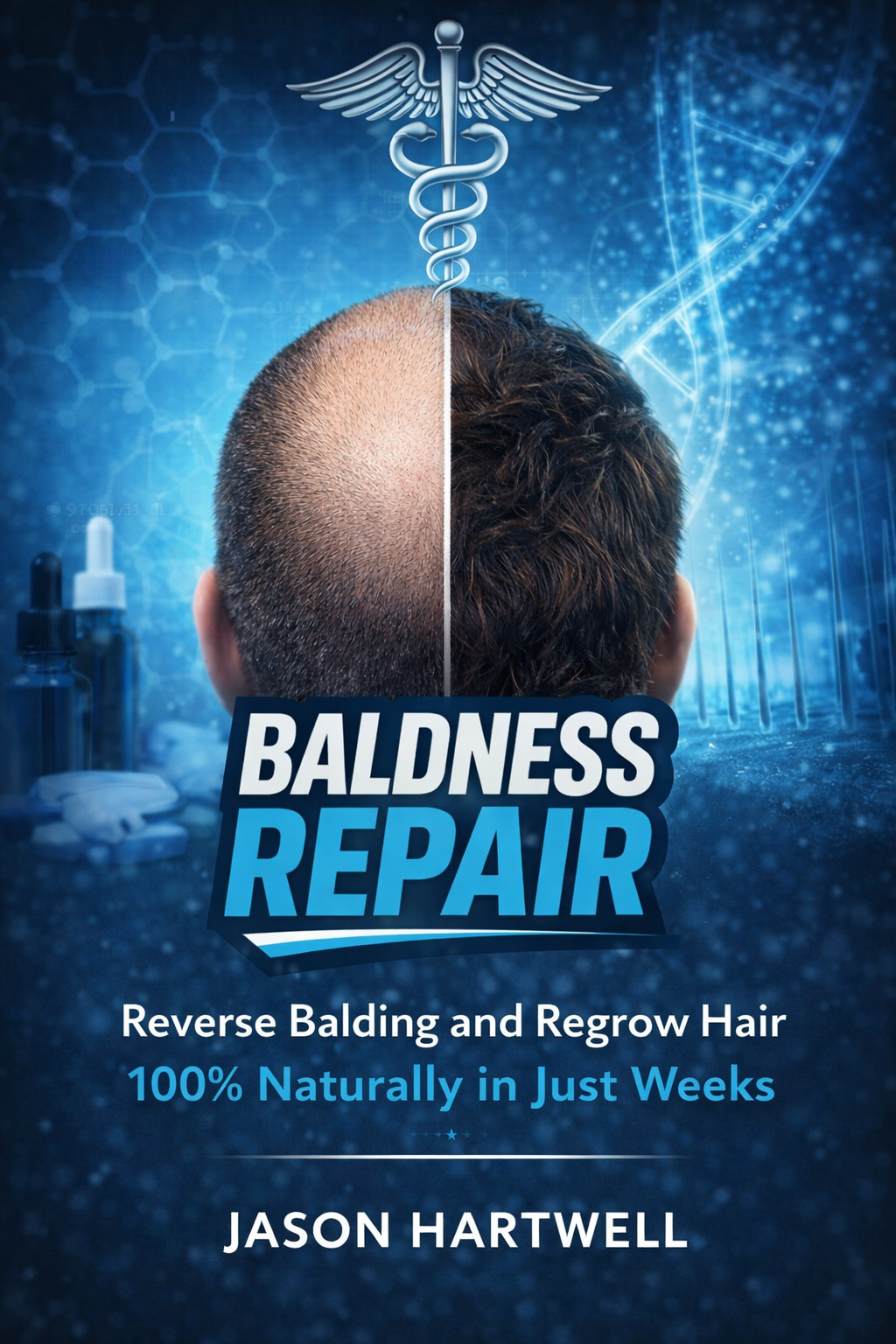 Baldness Repair digital guide - natural hair loss treatment for men targeting male pattern baldness